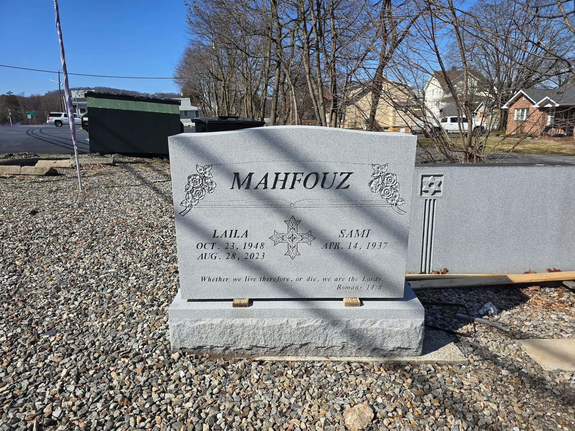 granite Headstone Engraving / Etching hand-carved by NJ Engraving Shop in NJ — image 2